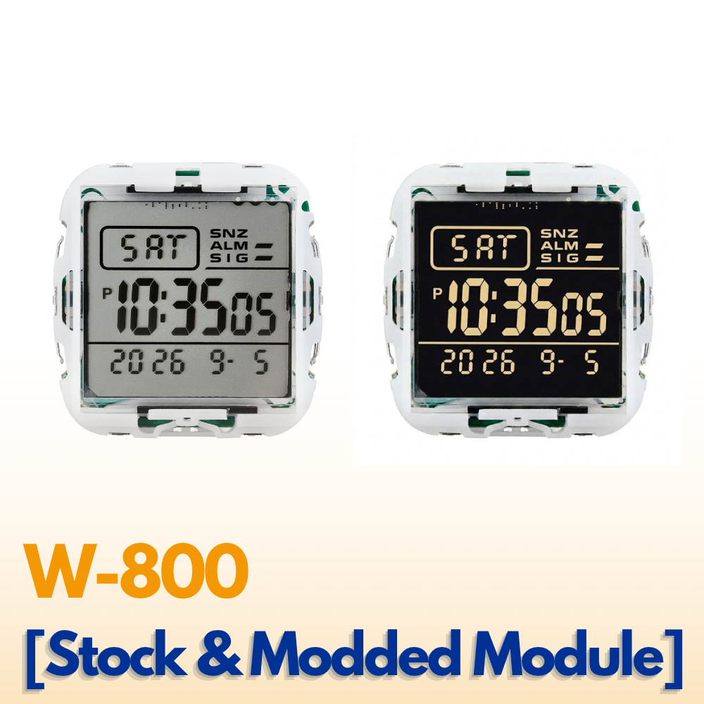 Casio W-800 Stock and Modded Modules